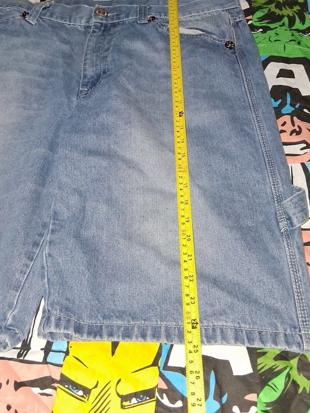 True Religion Geno Supert Carpenter Blue Jean Denim Shorts